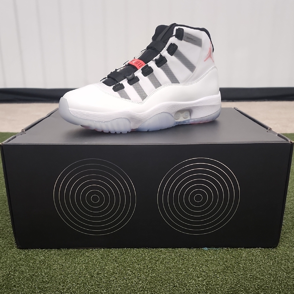 Air Jordan 11 Retro White Black Red Sneakers